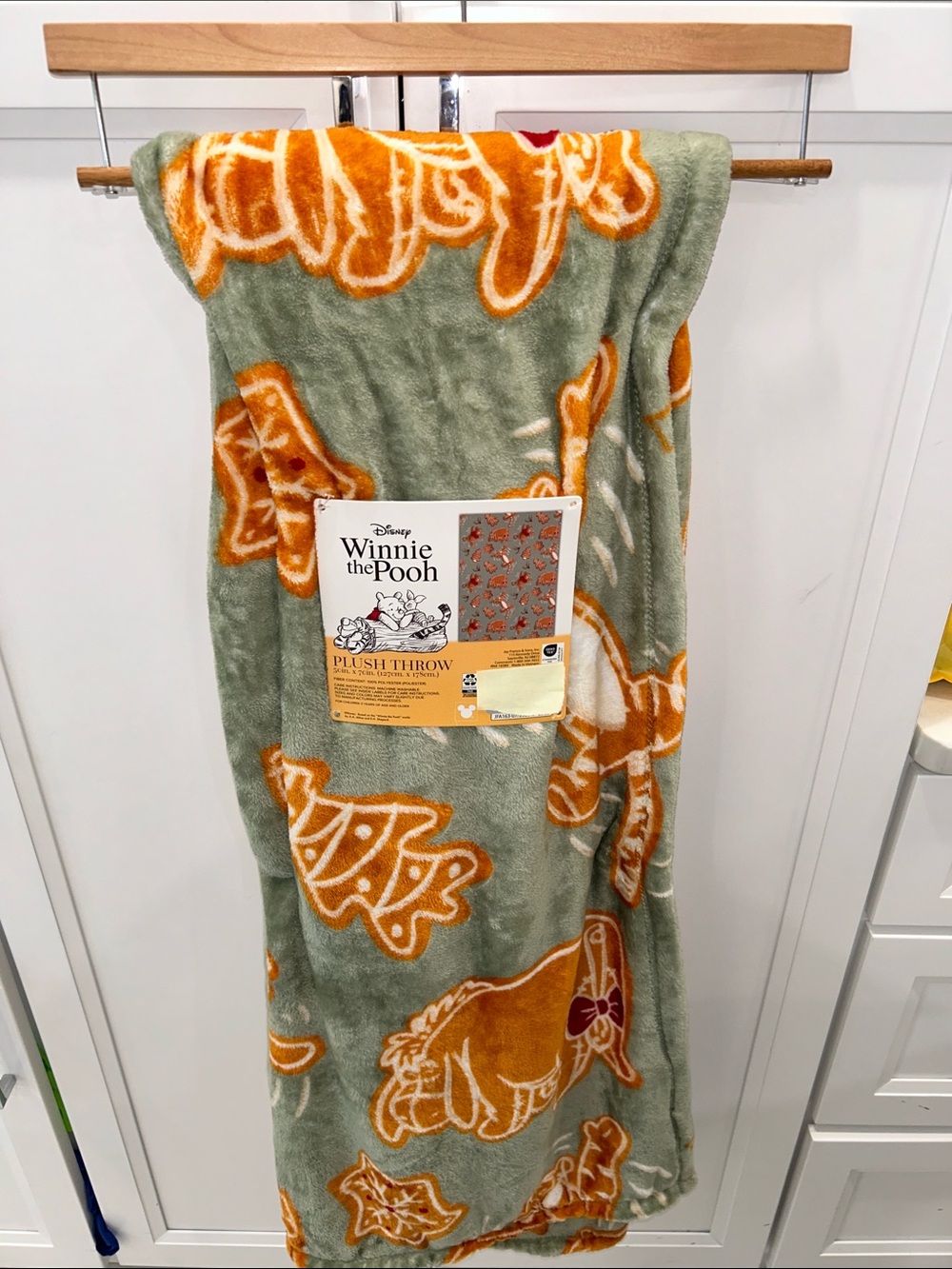 Disney Winnie the Pooh Gingerbread Plush Throw Blanket 50”x70”